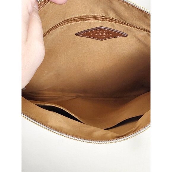 Fossil navy Felicity heart pattern crossbody bag - Picture 6 of 6